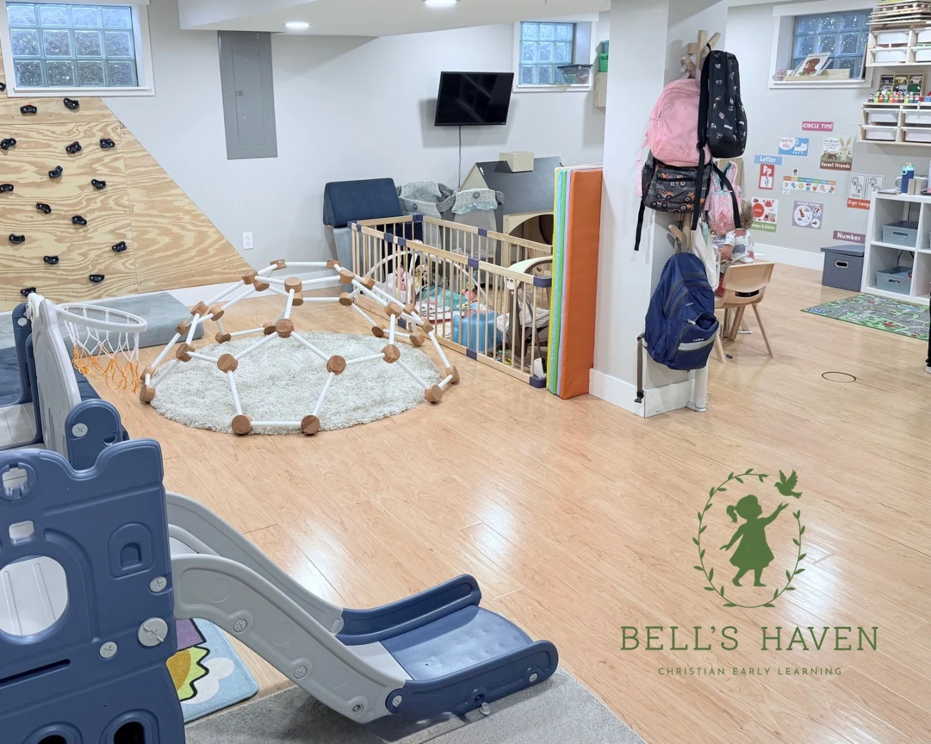 The indoor learning and play space at Bell’s Haven
